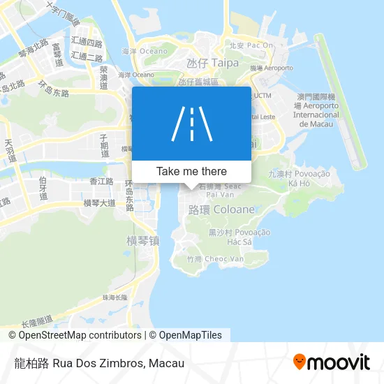 龍柏路 Rua Dos Zimbros map