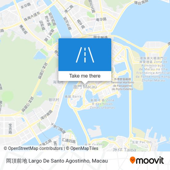 岡頂前地 Largo De Santo Agostinho地圖