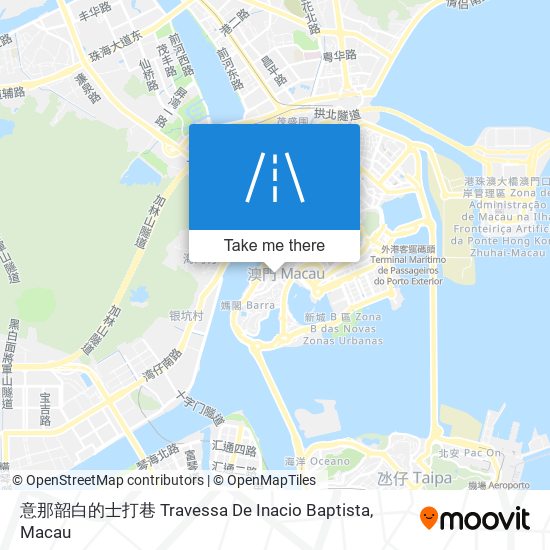 意那韶白的士打巷 Travessa De Inacio Baptista map