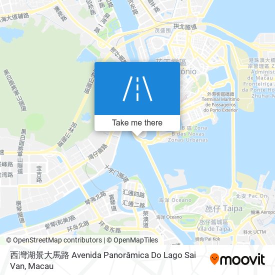 西灣湖景大馬路 Avenida Panorâmica Do Lago Sai Van地圖