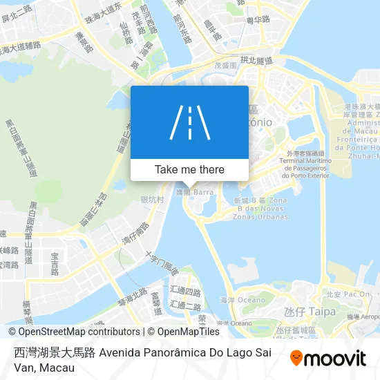 西灣湖景大馬路 Avenida Panorâmica Do Lago Sai Van map