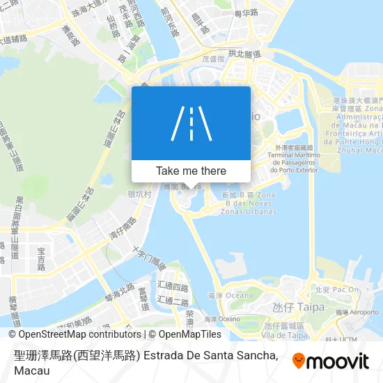 聖珊澤馬路(西望洋馬路) Estrada De Santa Sancha map