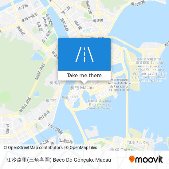 江沙路里(三角亭圍) Beco Do Gonçalo map