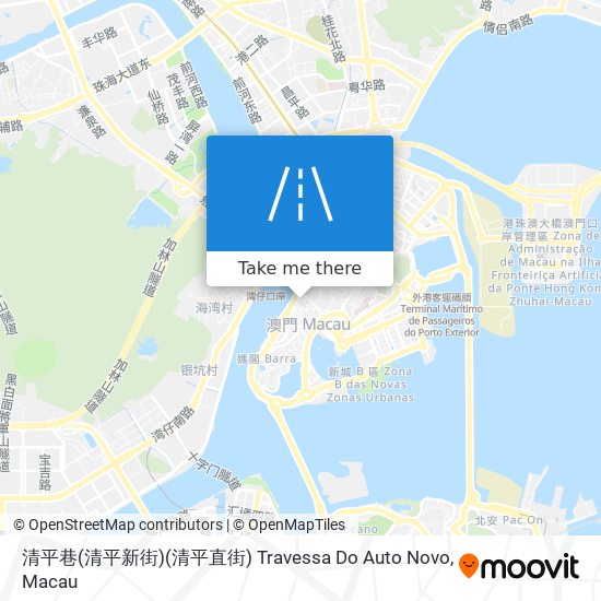 清平巷(清平新街)(清平直街) Travessa Do Auto Novo map