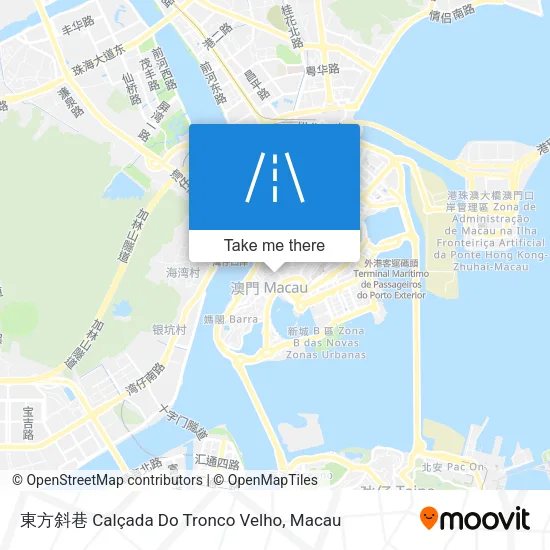東方斜巷 Calçada Do Tronco Velho map