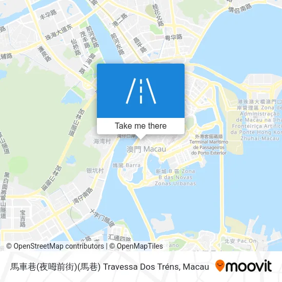馬車巷(夜呣前街)(馬巷) Travessa Dos Tréns map