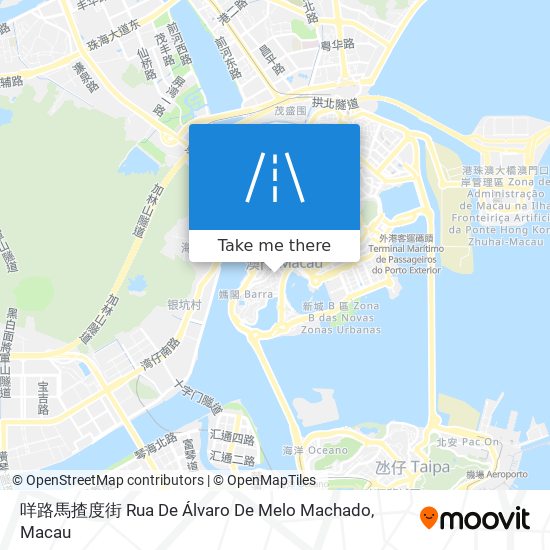 咩路馬揸度街 Rua De Álvaro De Melo Machado map