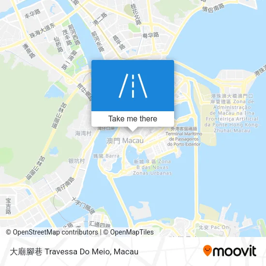 大廟腳巷 Travessa Do Meio map