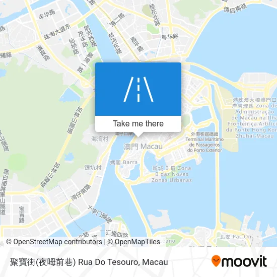 聚寶街(夜呣前巷) Rua Do Tesouro map