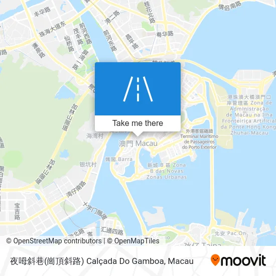 夜呣斜巷(崗頂斜路) Calçada Do Gamboa map