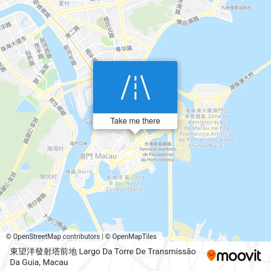 東望洋發射塔前地 Largo Da Torre De Transmissão Da Guia map