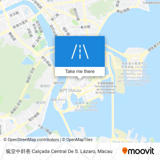 瘋堂中斜巷 Calçada Central De S. Lázaro map