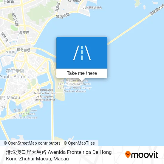 港珠澳口岸大馬路 Avenida Fronteiriça De Hong Kong-Zhuhai-Macau map