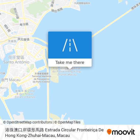 港珠澳口岸環形馬路 Estrada Circular Fronteiriça De Hong Kong-Zhuhai-Macau map