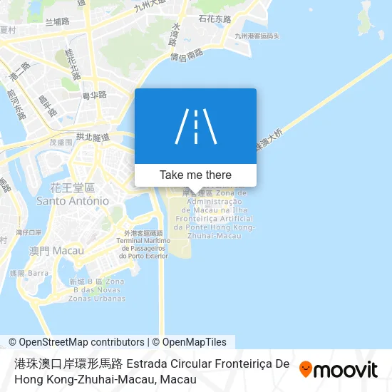 港珠澳口岸環形馬路 Estrada Circular Fronteiriça De Hong Kong-Zhuhai-Macau map