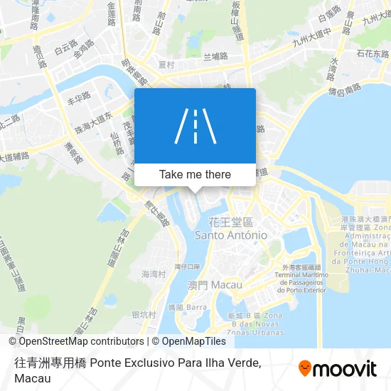 往青洲專用橋 Ponte Exclusivo Para Ilha Verde map