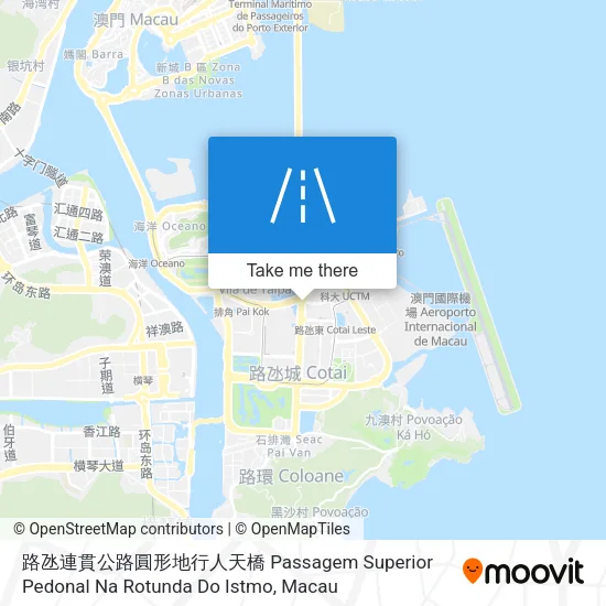 路氹連貫公路圓形地行人天橋 Passagem Superior Pedonal Na Rotunda Do Istmo地圖