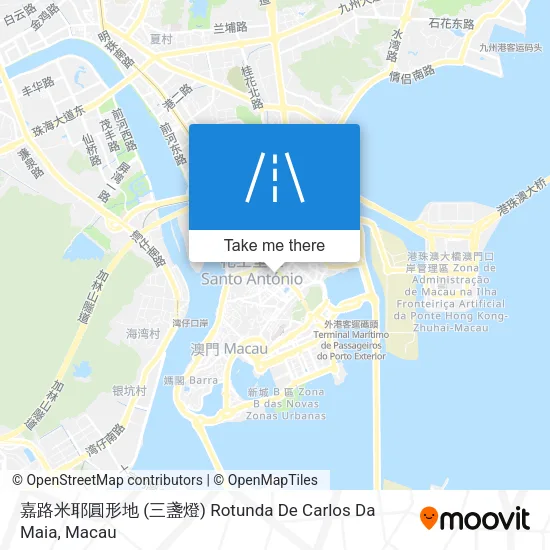 嘉路米耶圓形地 (三盞燈) Rotunda De Carlos Da Maia map