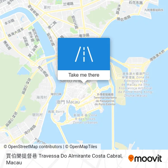 賈伯樂提督巷 Travessa Do Almirante Costa Cabral map