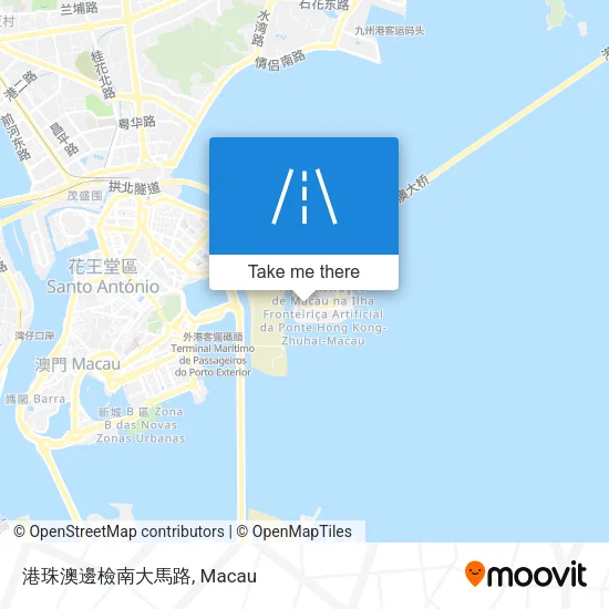 港珠澳邊檢南大馬路地圖