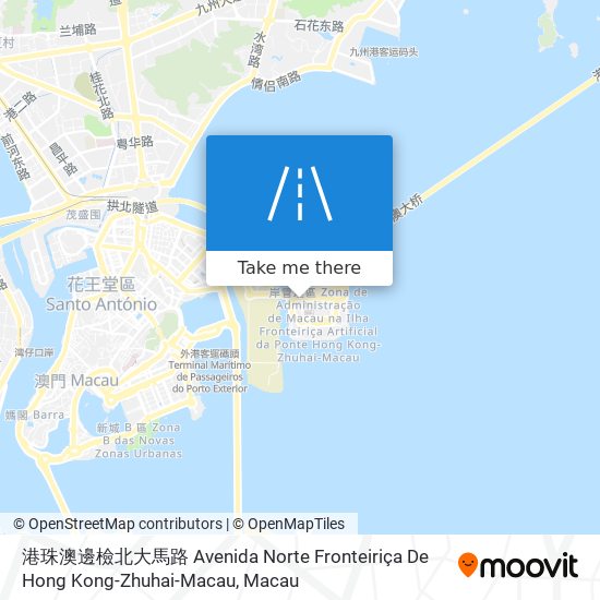 港珠澳邊檢北大馬路 Avenida Norte Fronteiriça De Hong Kong-Zhuhai-Macau map