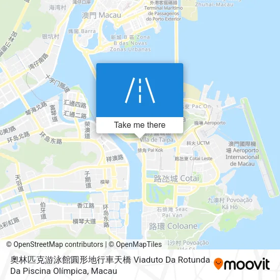 奧林匹克游泳館圓形地行車天橋 Viaduto Da Rotunda Da Piscina Olímpica map
