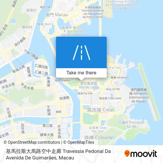 基馬拉斯大馬路空中走廊 Travessia Pedonal Da Avenida De Guimarães map