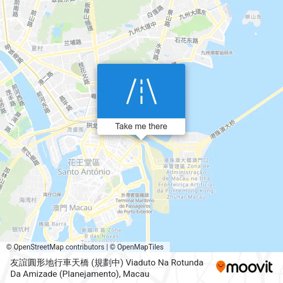 友誼圓形地行車天橋 (規劃中) Viaduto Na Rotunda Da Amizade (Planejamento) map