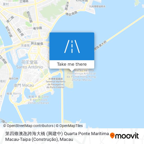 第四條澳氹跨海大橋 (興建中) Quarta Ponte Marítima Macau-Taipa (Construção) map