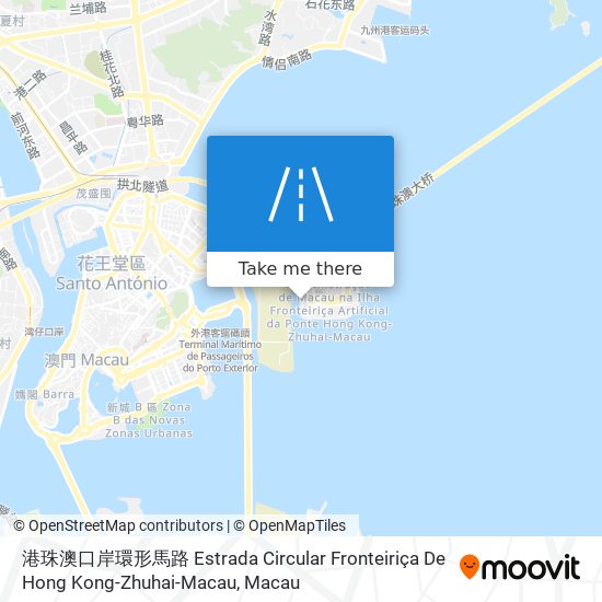 港珠澳口岸環形馬路 Estrada Circular Fronteiriça De Hong Kong-Zhuhai-Macau地圖