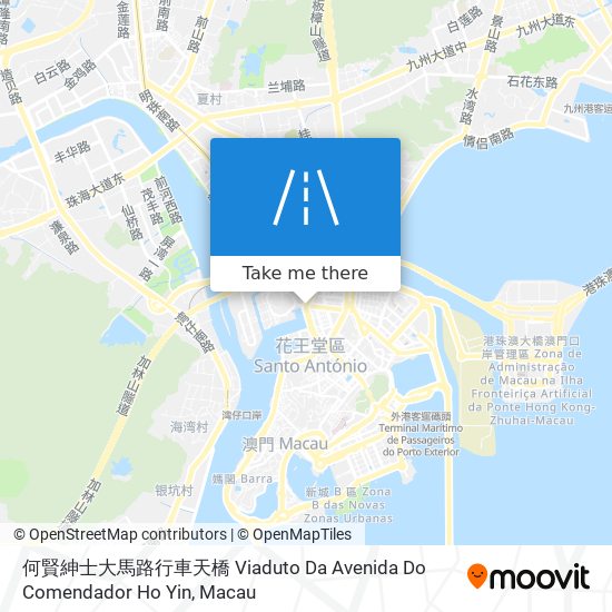 何賢紳士大馬路行車天橋 Viaduto Da Avenida Do Comendador Ho Yin map