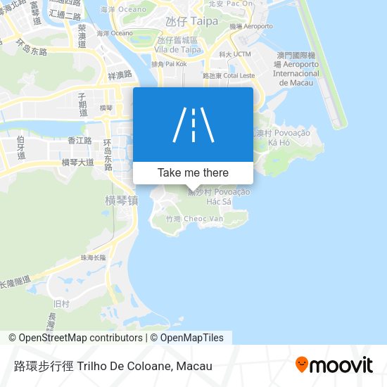 路環步行徑 Trilho De Coloane地圖