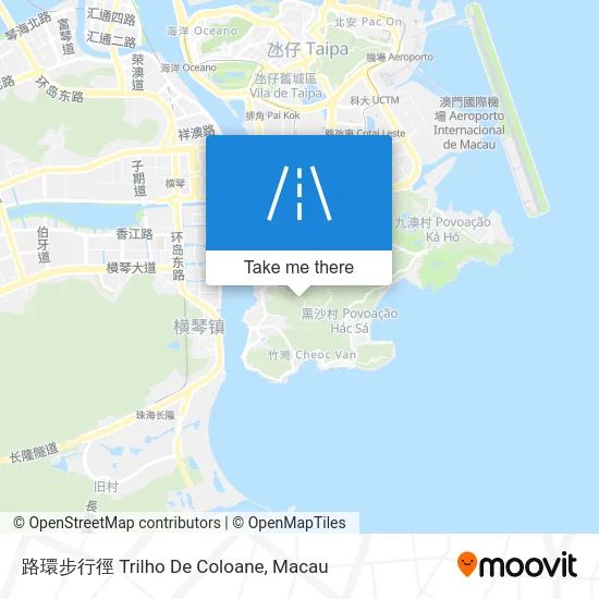 路環步行徑 Trilho De Coloane map