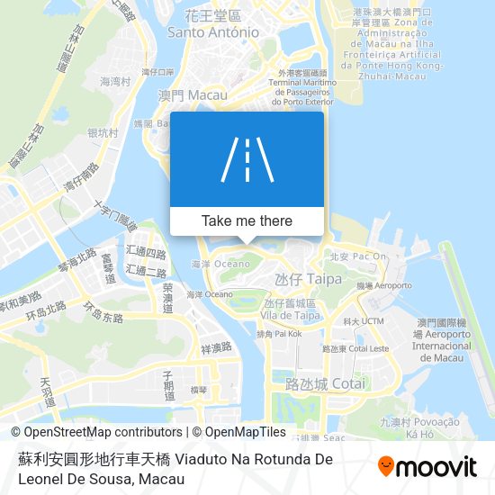 蘇利安圓形地行車天橋 Viaduto Na Rotunda De Leonel De Sousa地圖