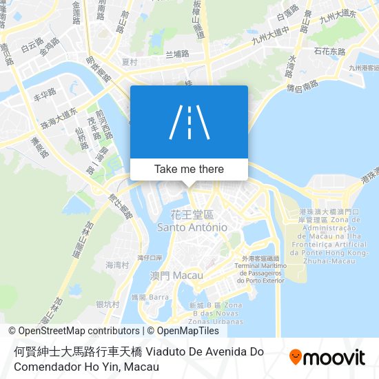何賢紳士大馬路行車天橋 Viaduto De Avenida Do Comendador Ho Yin地圖