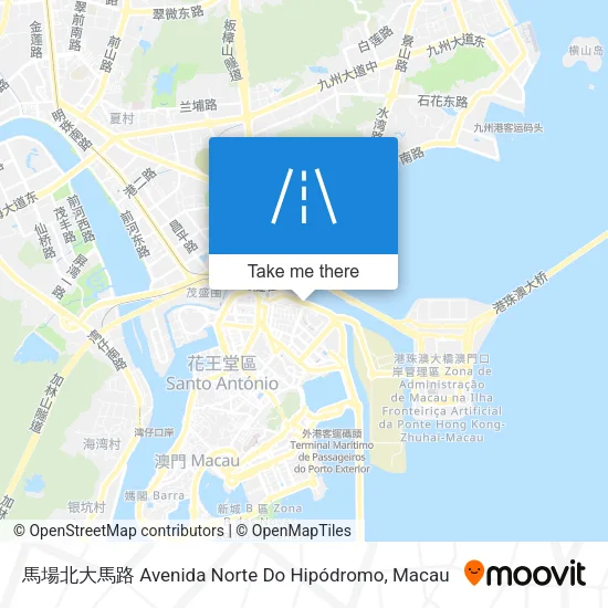 馬場北大馬路 Avenida Norte Do Hipódromo map