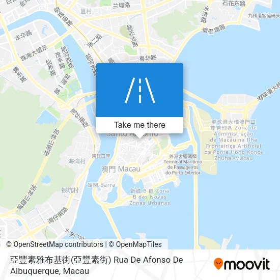 亞豐素雅布基街(亞豐素街) Rua De Afonso De Albuquerque map