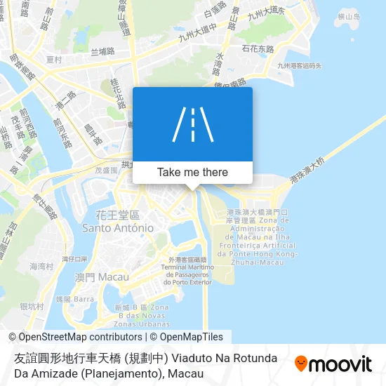 友誼圓形地行車天橋 (規劃中) Viaduto Na Rotunda Da Amizade (Planejamento) map