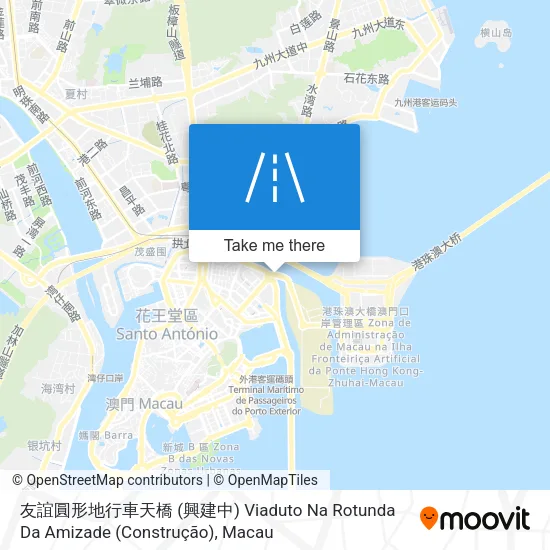 友誼圓形地行車天橋 (興建中) Viaduto Na Rotunda Da Amizade (Construção) map