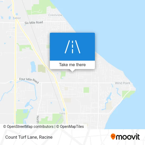 Count Turf Lane map
