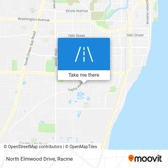 North Elmwood Drive map