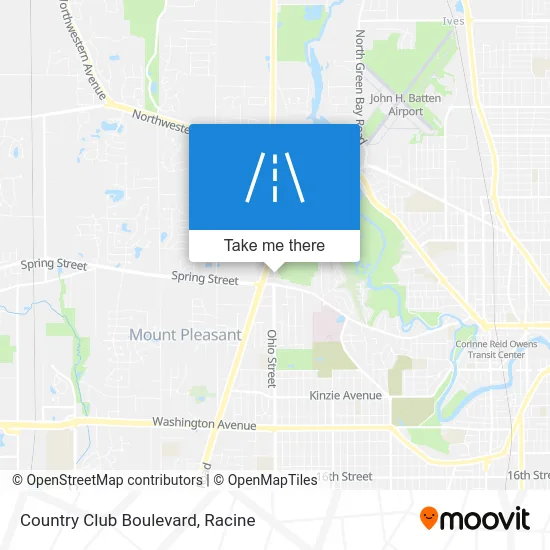 Country Club Boulevard map