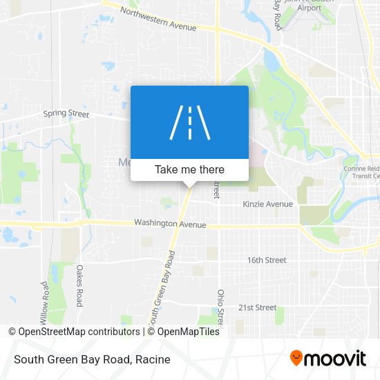 South Green Bay Road map