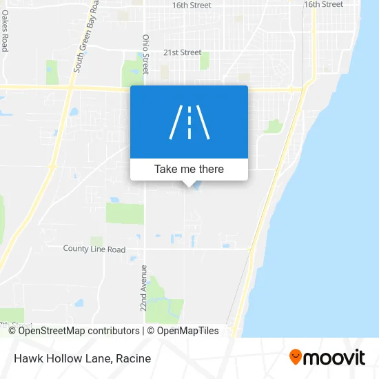 Hawk Hollow Lane map