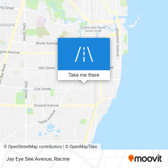 Jay Eye See Avenue map