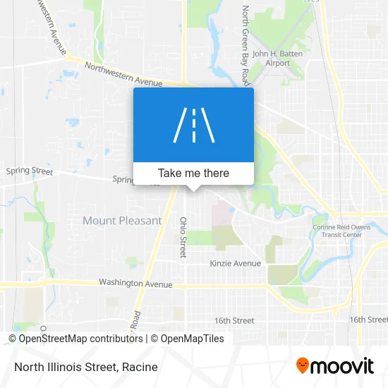 North Illinois Street map