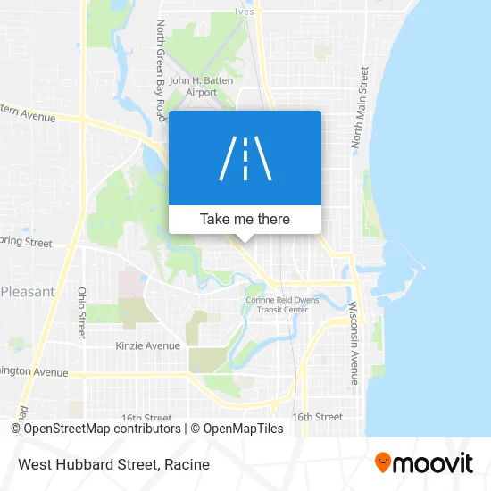 West Hubbard Street map