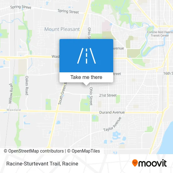 Racine-Sturtevant Trail map