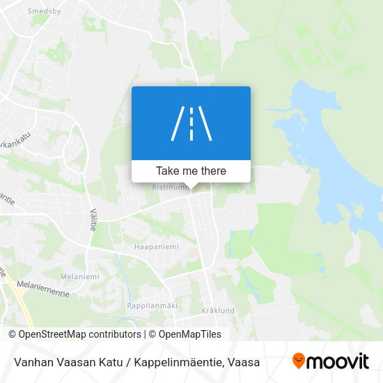 Vanhan Vaasan Katu / Kappelinmäentie map