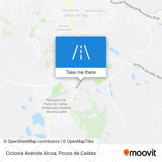 Ciclovia Avenida Alcoa map